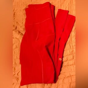 Lululemon Bright Red Yoga Pants